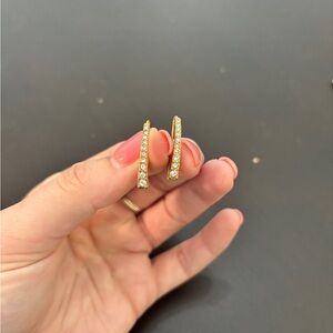 J. Crew Gold & Rhinestone Earrings